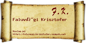 Faluvégi Krisztofer névjegykártya