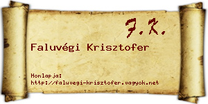 Faluvégi Krisztofer névjegykártya