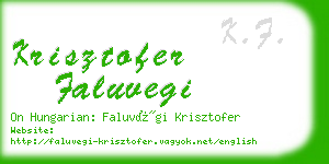 krisztofer faluvegi business card